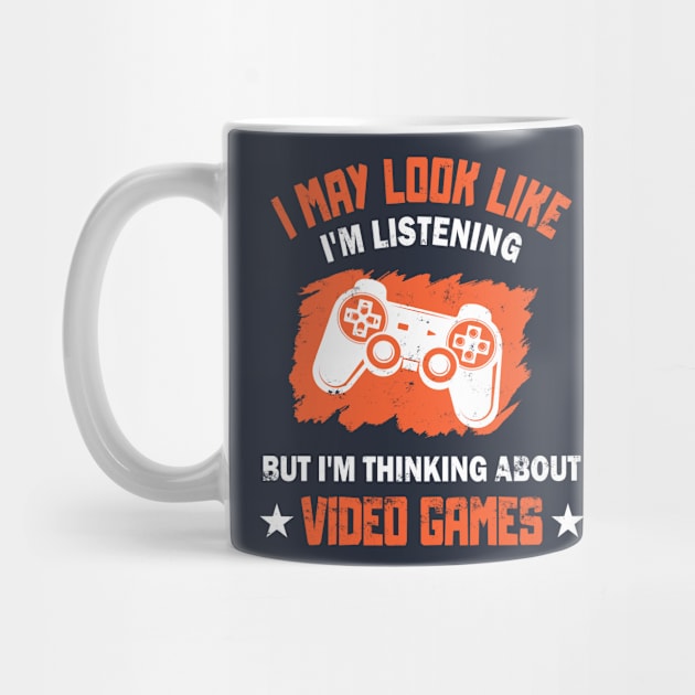 Gamer Thinking About Video Games Console Gift idea by Lomitasu